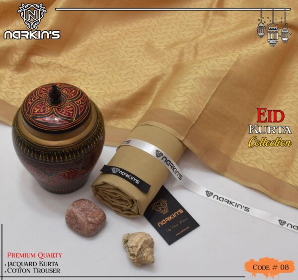 NARKIN’S Premium Unstitched Gents Kurta & Trouser - Image 4
